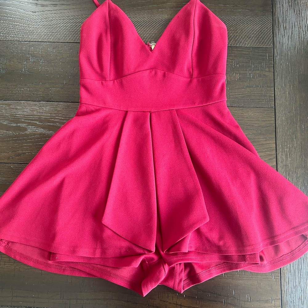 Stylish red romper